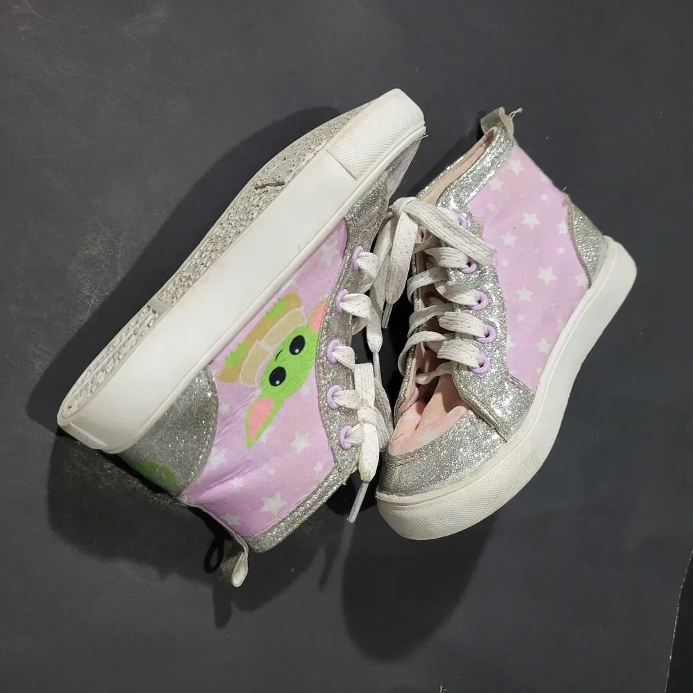 Star Wars Grogu High Top Sneakers Little Girls Size 11